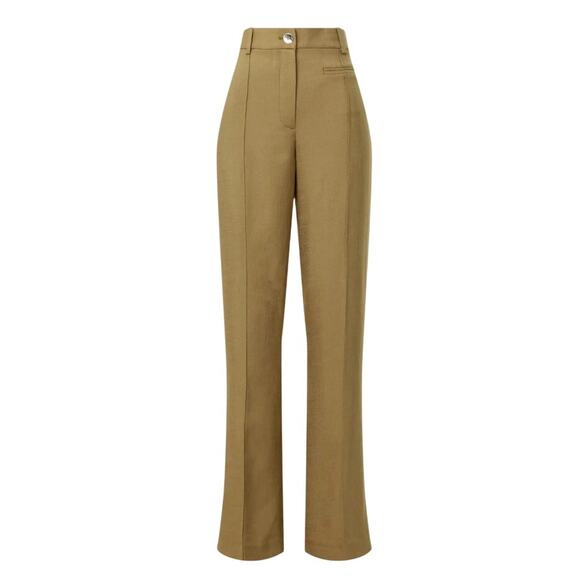 Club Monaco Flawless Trouser Pants SIZE 6 Khaki Olive Office Chic Designer $198 - Picture 2 of 9